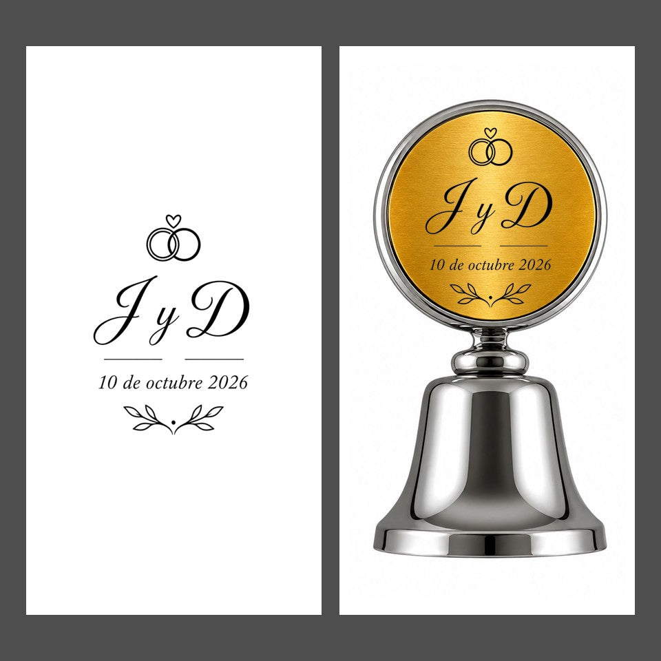Diseño con iniciales para boda