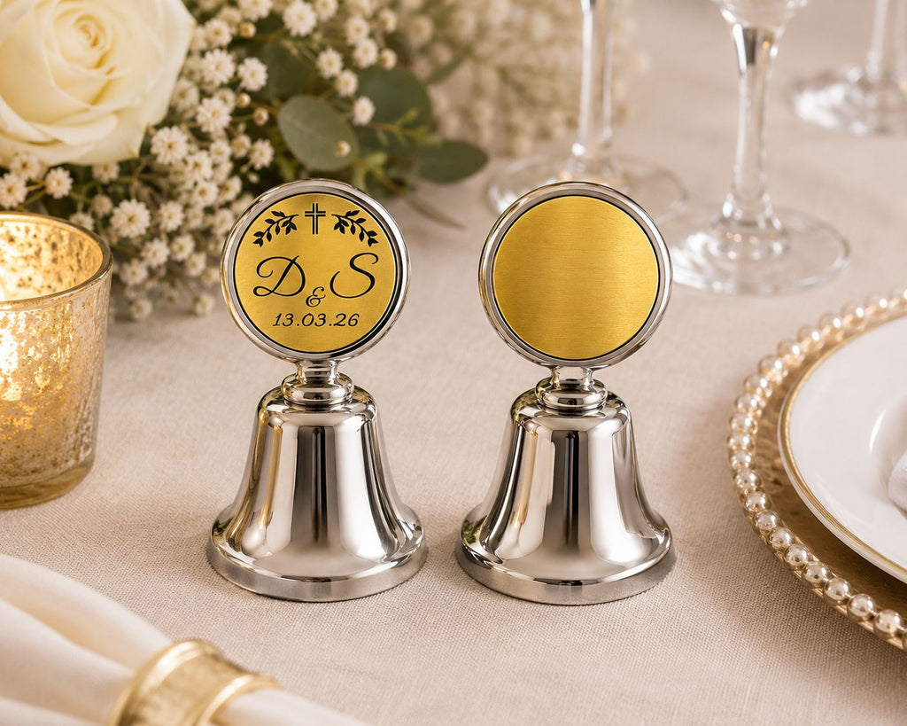 Campanas Personalizadas – Acabado Metálico Premium - 50 Piezas