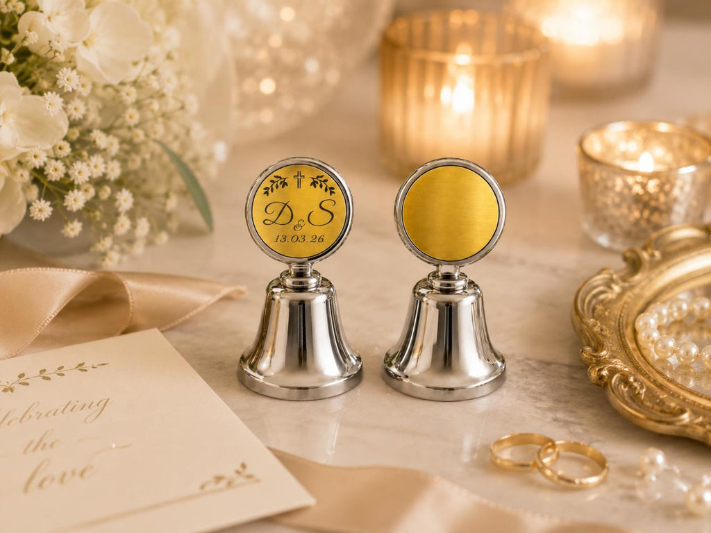 Campanas Personalizada – Acabado Metálico Premium - Paquete 50 Piezas