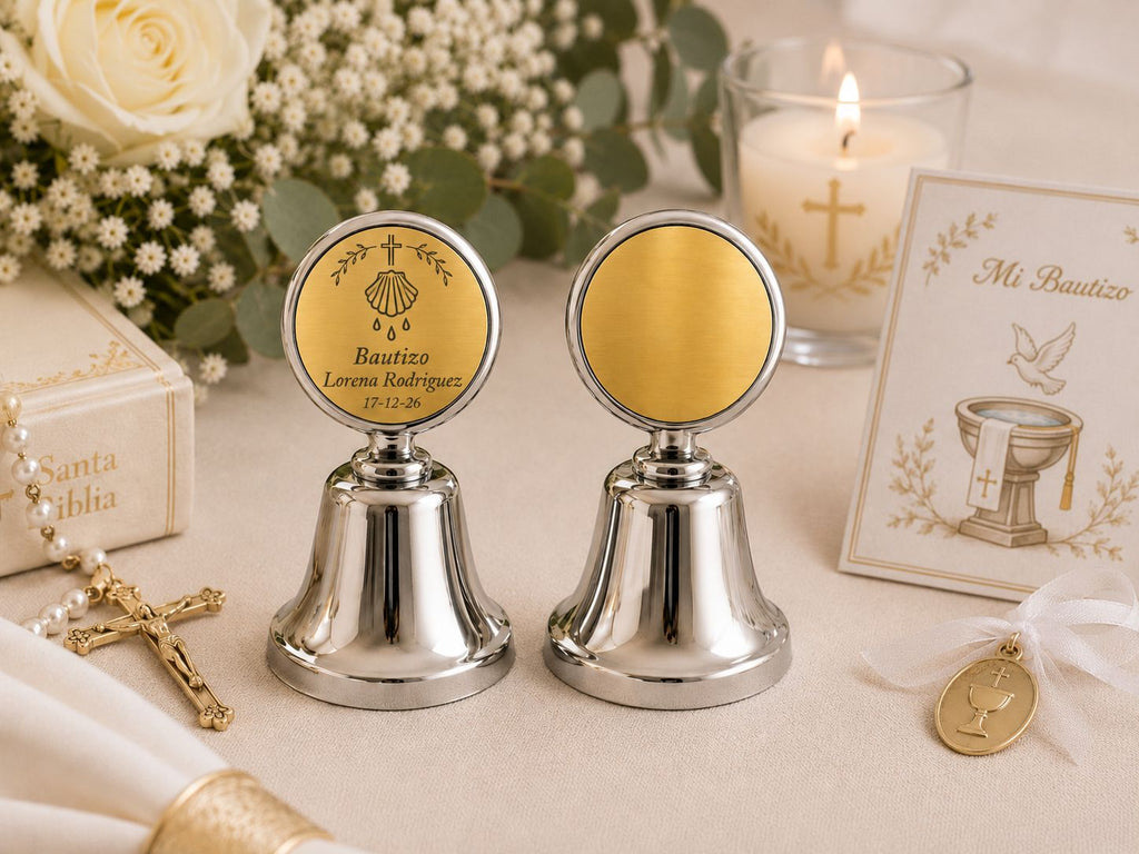 Campanas Personalizada – Acabado Metálico Premium - Paquete 50 Piezas