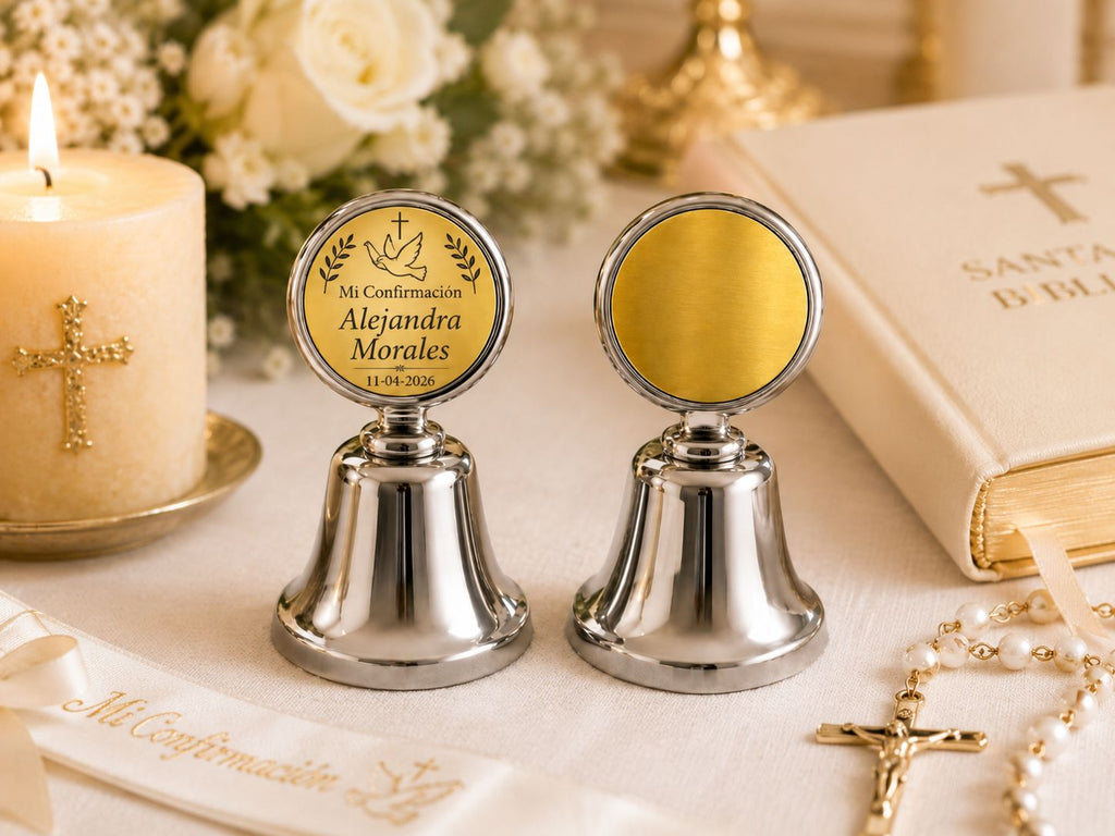 Campanas Personalizada – Acabado Metálico Premium - Paquete 50 Piezas