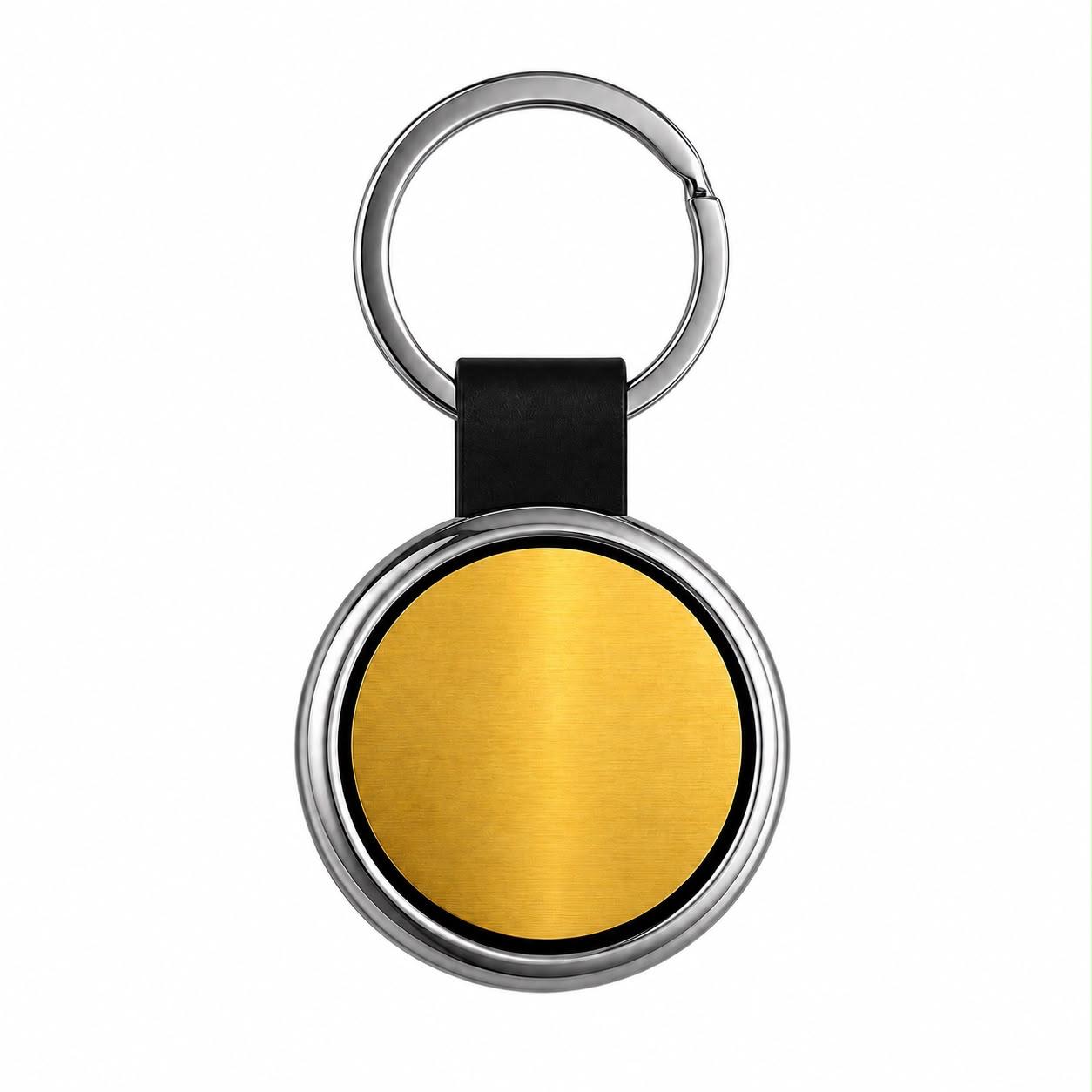 Llavero Personalizado Con Piel – Acabado Metálico Premium - 50 Piezas