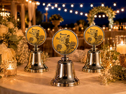 Campanas Personalizadas – Acabado Metálico Premium - 50 Piezas